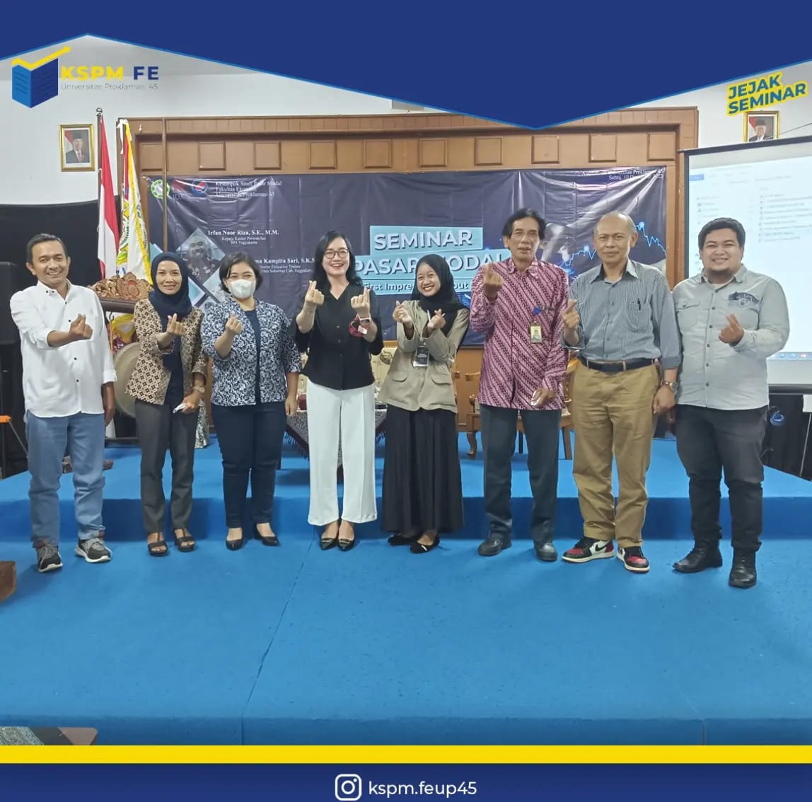 Seminar Penyerahan Surat Keputusan Kepada pengurus KSPM FE UP dan Kerjasama Dengan Bursa Efek Indonesia